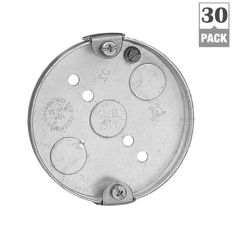 4 in. 6 cu. in. metal round pancake box|Amazon.com: 4 Inch Round Electrical Box.